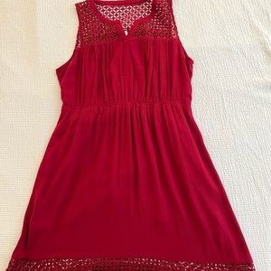 Market Spruce Red Dress with Cut Out Detail